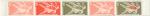 N_Caledonia_1972_Yvert_PA130-Scott_C90_five_ab