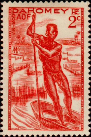 Dahomey_1941_Yvert_120-Scott_native_IS