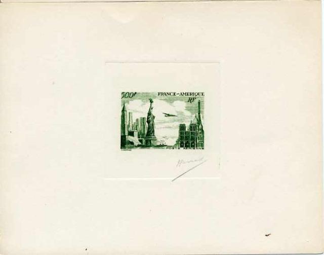 France_1949_Yvert_840c-Scott_622c_unadopted_airmail_500f_Amitie_FR-USA_green_bb_AP