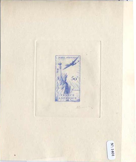 France_1949_Yvert_840d-Scott_622d_unadopted_airmail_50f_Amitie_FR-USA_blue_aa_AP
