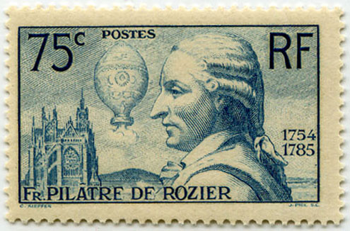 France_1936_Yvert_313-Scott_308_Pilatre_de_Rozier_b_IS