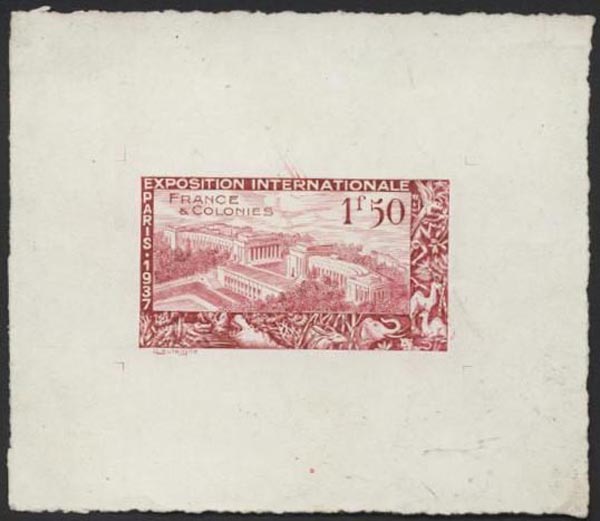 France_1937_Yvert_336b-Scott_unadopted_Exposition_Internationale_Paris_Palais_de_Chaillot_red_AP