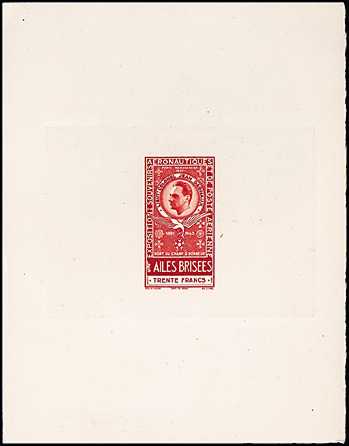 France_1940_unadopted_30f_Aeronautiques_Souvenirs_Exposition_Ailes_brisees_by_Piel_red_c_AP
