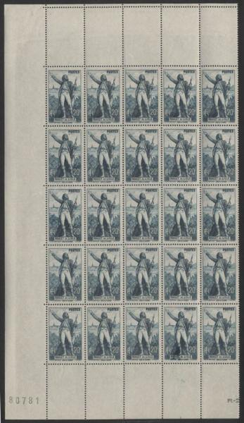 France_1936_Yvert_314-Scott_309_sheet