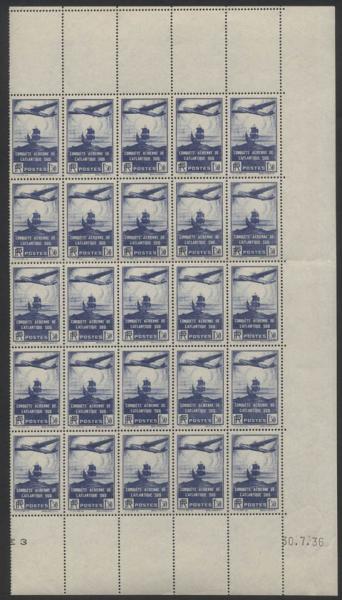 France_1936_Yvert_320-Scott_C16_full_sheet_a