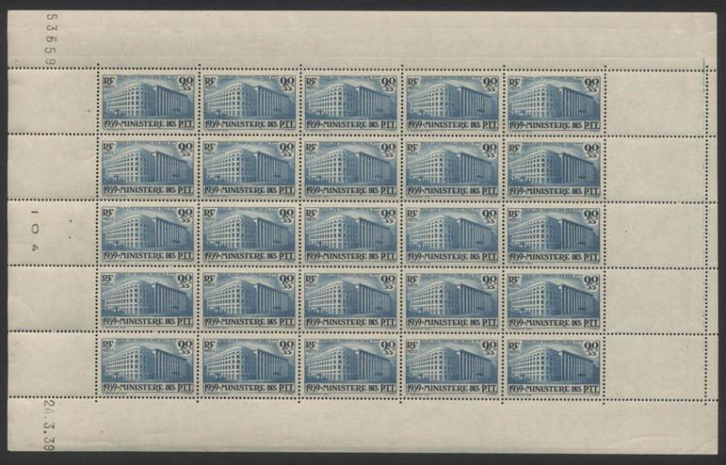 France_1939_Yvert_424-Scott_B83_full_sheet_b