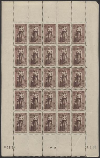 France_1939_Yvert_447-Scott_B93_full_sheet_b