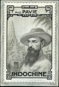 Indochine_1943_Yvert_261b-Scott_unadopted_Auguste_Pavie_MAQ