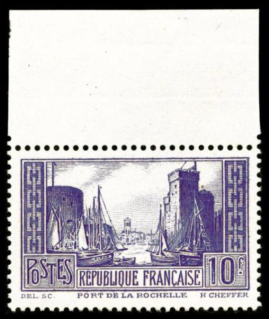 France_1929_Yvert_261d-Scott_251_Port_de_la_Rochelle_ultramarine-blue_h_US