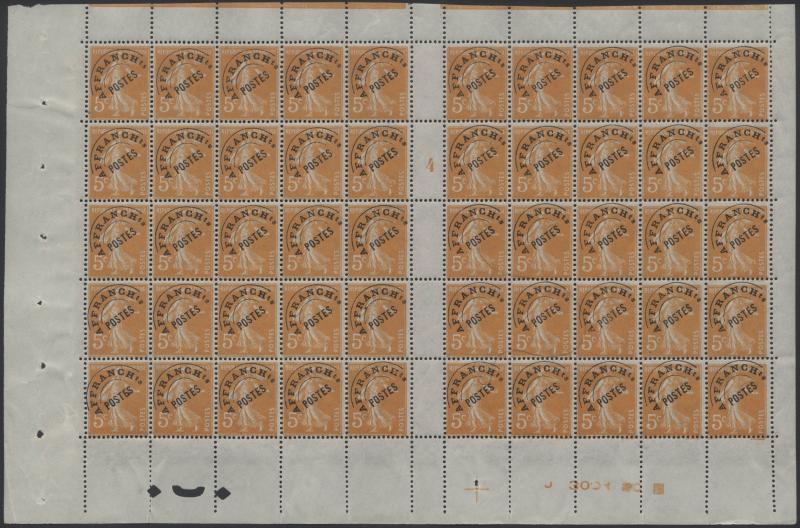 France_1922_Yvert_Preoblit_50-Scott_sheet_a