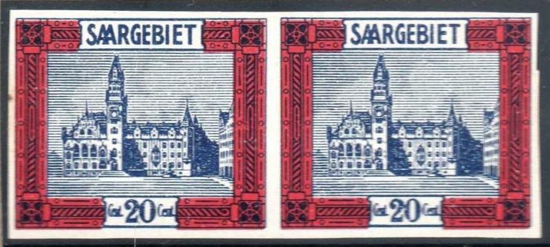 Saar_1922_Yvert_88-Scott_dark-red_+_dark-blue_typo