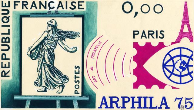 France_1975_Yvert_1830o-Scott_1425_unadopted_Arphila_75_MAQ