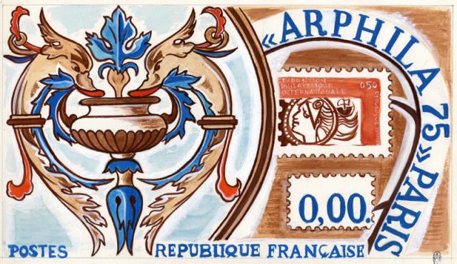 France_1975_Yvert_1830yu-Scott_1425_unadopted_Arphila_75_MAQ