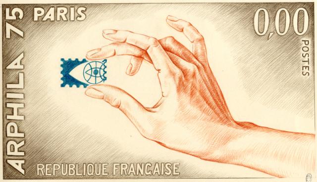 France_1975_Yvert_1830zw-Scott_1425_unadopted_Arphila_75_MAQ