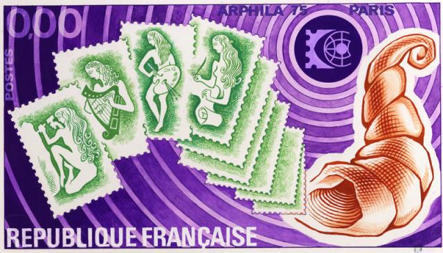 France_1975_Yvert_1830xn-Scott_1425_unadopted_Arphila_75_MAQ