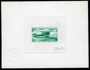 Niger_1968_Yvert_PA84-Scott_C84_green_eb