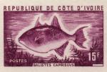 Study about Ivory Coast 1973 fish b Artist Proofs