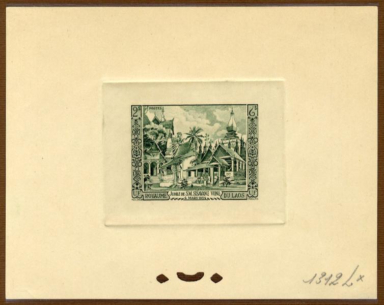 Laos_1954_Yvert_28-Scott_25_green_1312_Lx