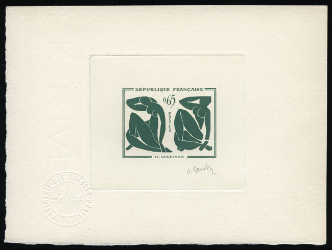France_1961_Yvert_1320-Scott_1016_dark-green_ab