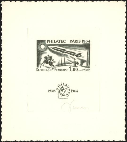 France_1964_Yvert_1422-Scott_1100_etat_black_b