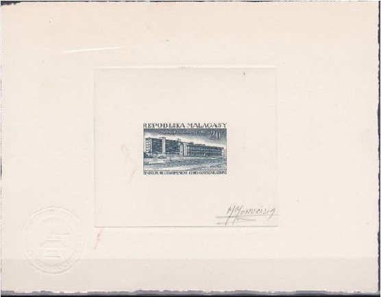 Madagascar_1967_Yvert_437-Scott_402_blue-grey_b