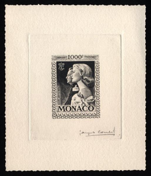 Monaco_1959_Yvert_PA72a-Scott_C55_unadopted_1000f_Grace_et_Rainier_III_gros_black_a_AP