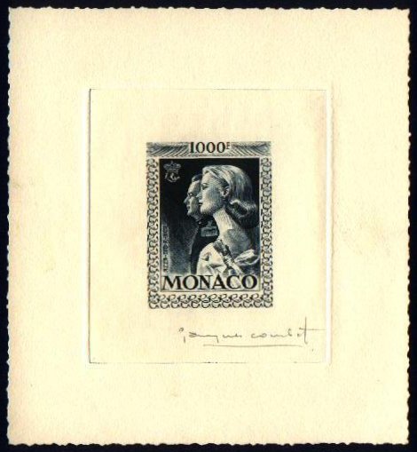 Monaco_1959_Yvert_PA72b-Scott_C55_unadopted_1000f_Grace_et_Rainier_III_maigre_dark-blue-grey_a_AP
