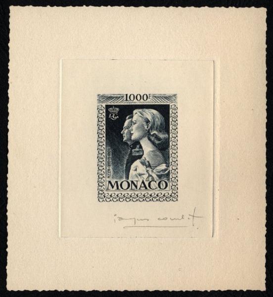 Monaco_1959_Yvert_PA72b-Scott_C55_unadopted_1000f_Grace_et_Rainier_III_maigre_dark-blue-grey_b_AP