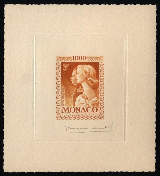 Monaco_1959_Yvert_PA72b-Scott_C55_unadopted_1000f_Grace_et_Rainier_III_maigre_orange-brown_b_AP