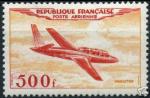 France_1953_Yvert_PA32-Scott_C31_500f_Fouga_Magister_a_IS