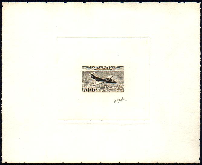 France_1953_Yvert_PA32b-Scott_C31b_unadopted_500f_Fleuret_sepia_d_AP