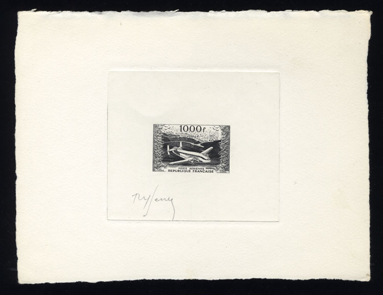 France_1954_Yvert_PA33-Scott_C32_black_o