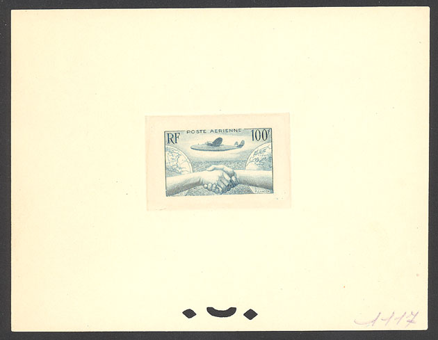 France_1946_Yvert_PA-Scott_C_unadopted_Lionel_de_Marmier_100f_blue_1117_CP