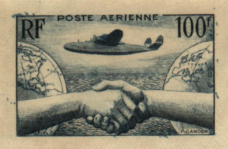 France_1946_Yvert_PA-Scott_C_unadopted_Lionel_de_Marmier_100f_grey_1601_CP_detail
