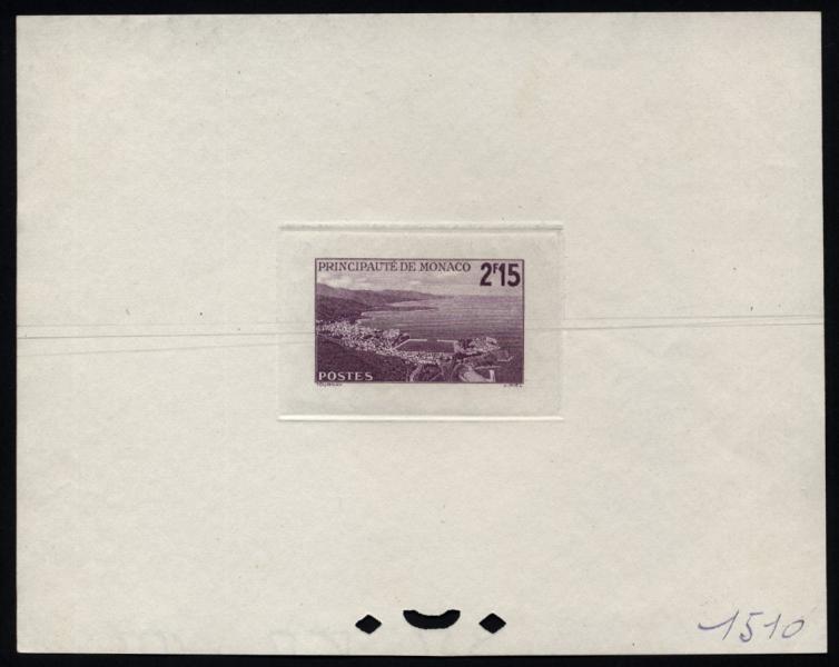 Monaco_1939_Yvert_179a-Scott_unissued_2f15_Rade_de_Monte-Carlo_violet_1510_aa_CP