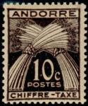 Andorra_1943_Yvert_Taxe_21-Scott_J21_typo