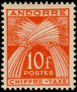 Andorra_1943_Yvert_Taxe_30-Scott_J30_typo