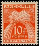 Andorra_1943_Yvert_Taxe_30-Scott_J30_typo