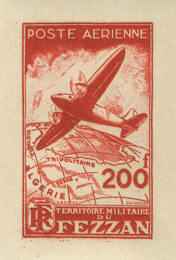 Fezzan_1948_Yvert_PA5-Scott_C5_orange_1202_detail