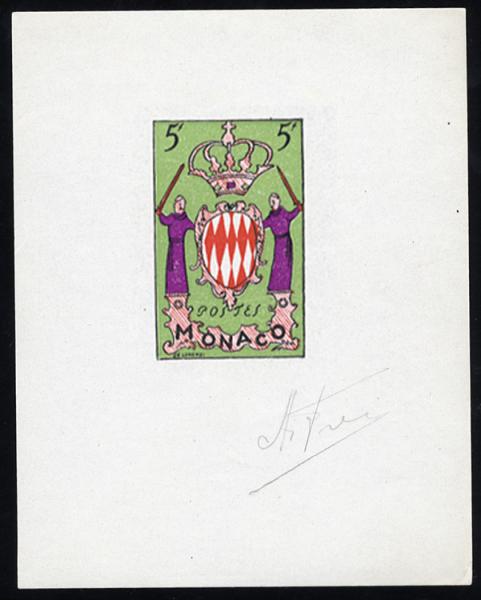 Monaco_1954_Yvert_411-Scott_318_multicolor_typo_d