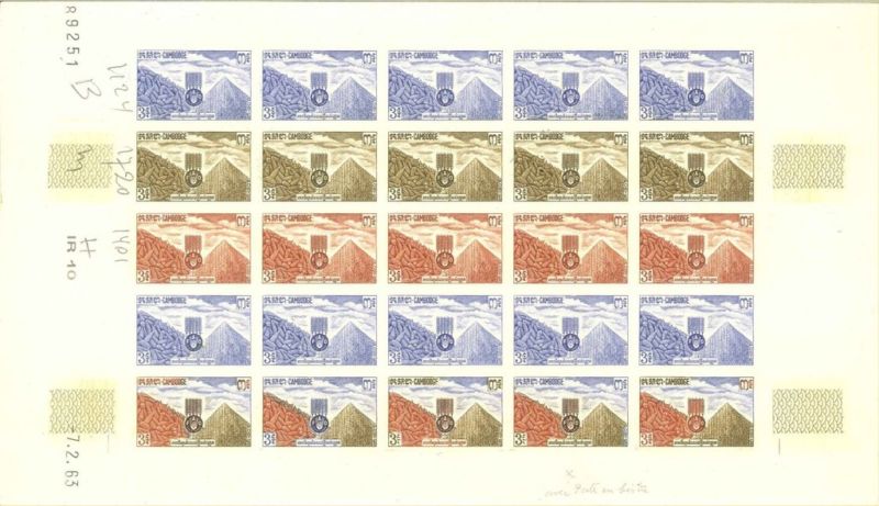 Cambodia_1963_Yvert_130-Scott_117_full_sheet