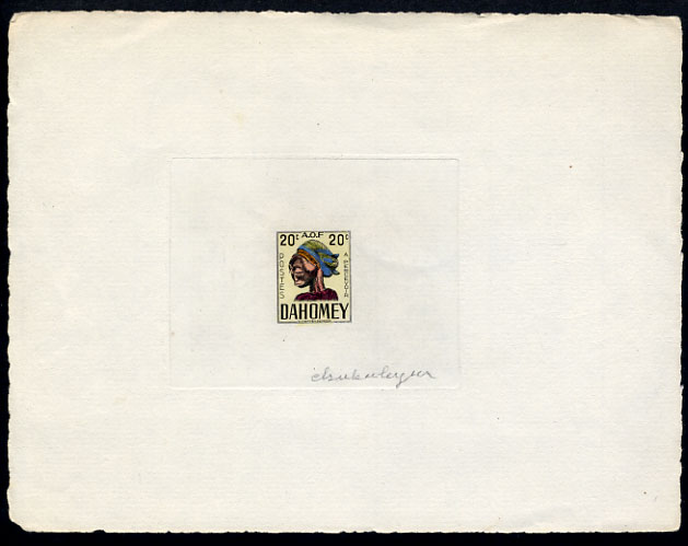 Dahomey_1943_Yvert_Taxe_31-Scott_J31_hand_multicolor