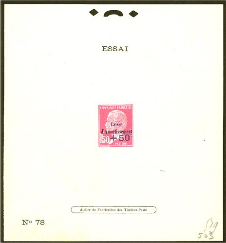 France_1927_Yvert_248d-Scott_B26_Pasteur_unadopted_black_overprint_lilac-red_S_19_503_N_78_typo_DP
