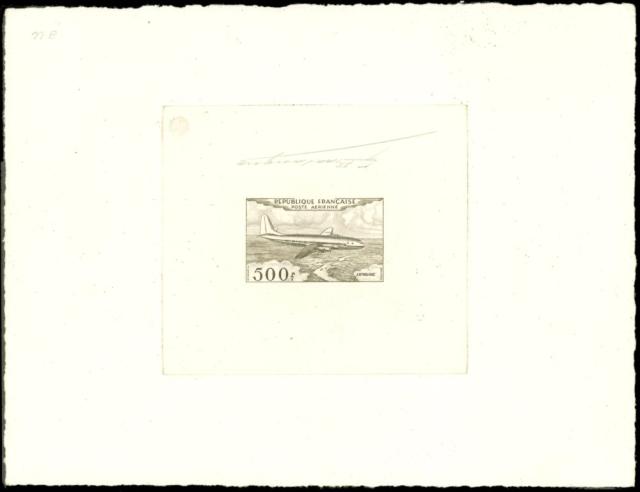 France_1953_Yvert_PA32a-Scott_C31a_unadopted_500f_Armagnac_sepia_cb_AP