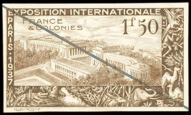 France_1937_Yvert_336b-Scott_unadopted_Exposition_Internationale_Paris_Palais_de_Chaillot_brown_ESS