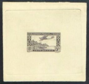 Polinesia_Oceanie_1934_Yvert_PA1a-Scott_C1_seaplane_unissued_in_TD_black_a_AP