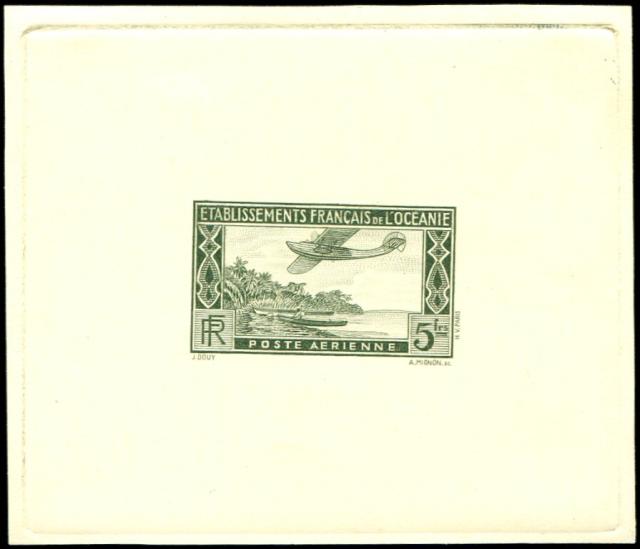 Polinesia_Oceanie_1934_Yvert_PA1a-Scott_C1_seaplane_unissued_in_TD_green_AP