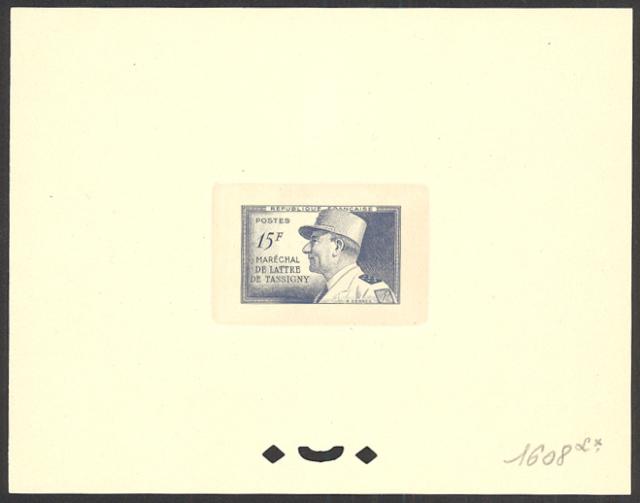 France_1952_Yvert_920a-Scott_675a_unadopted_Marechal_de_Lattre_Type_I-b_grey-blue_1608_Lx_ab_CP