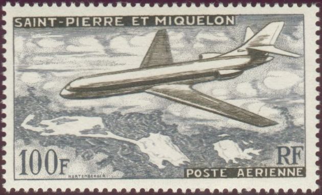 St_Pierre_1957_Yvert_PA25-Scott_C22