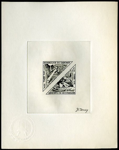 Dahomey_1967_Yvert_Taxe_37-38-Scott_J34-35_black